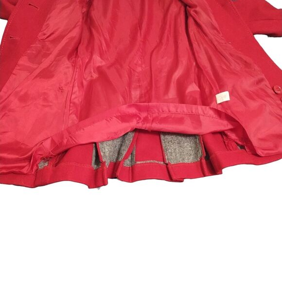 M60 MISS SIXTY Burgundy Pea Coat, 60% Wool / 30% Poly / 10% Rayon, Extra Small - Picture 16 of 16